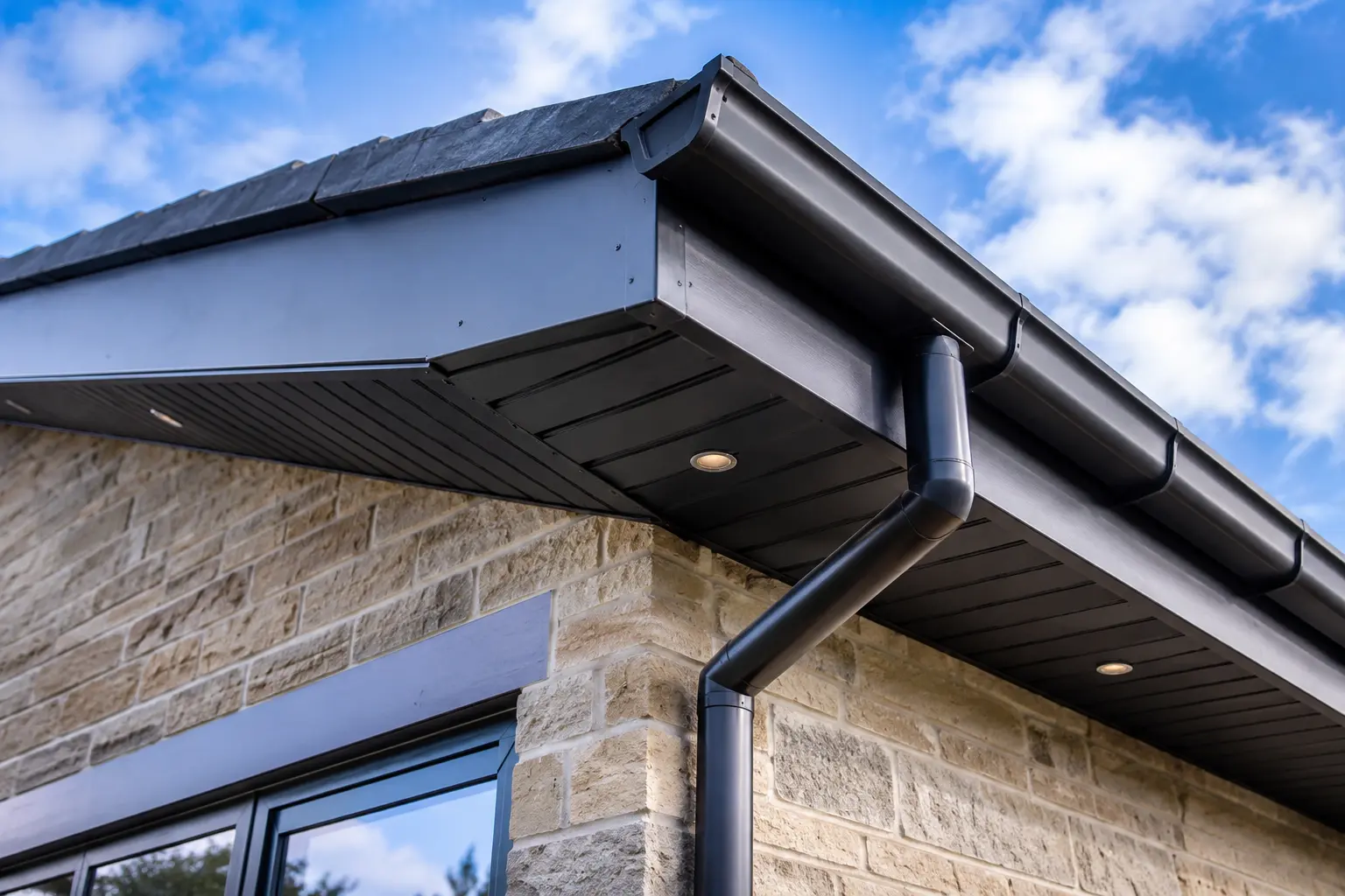 Fascia soffit and gutter installation finish in Yorkshire
