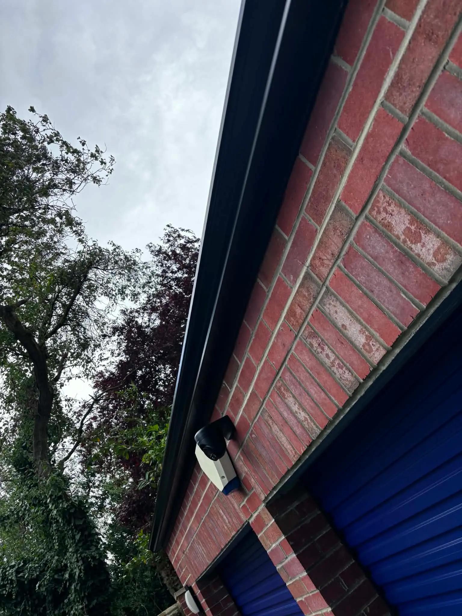 Seamless aluminium gutter fitted neatly beneath roof eaves in Rotherham